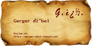 Gerger Ábel névjegykártya