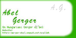 abel gerger business card